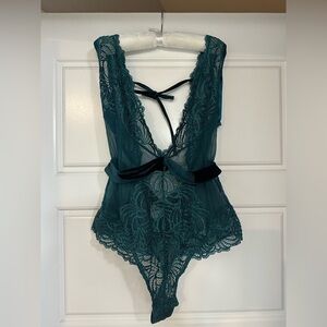 Mentionables Lacy Plunge Teddy